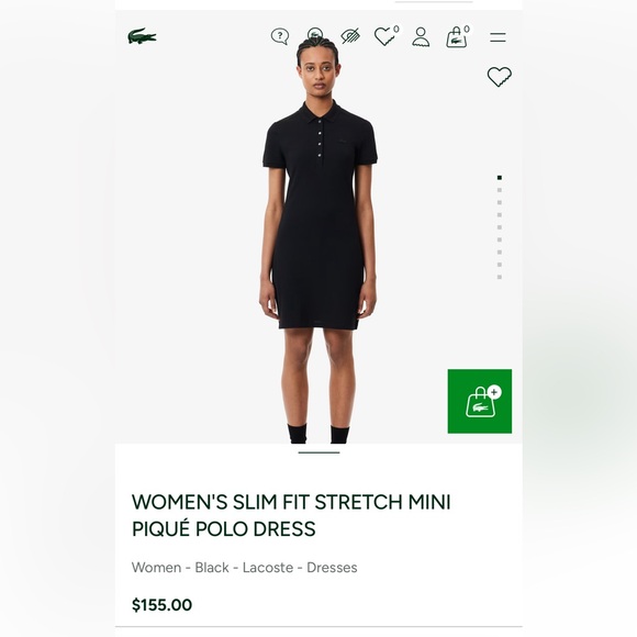 Black slim fit Lacoste dress - Picture 5 of 5